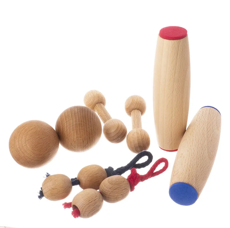 Dětská motorická sada 4x2 modro-červená, koule 35mm, Prstočinky 80mm