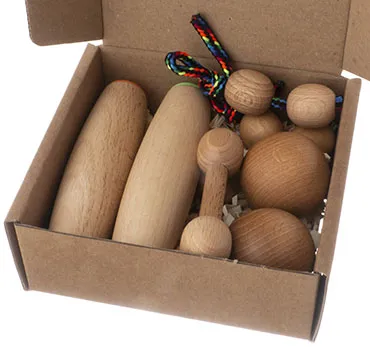 Dětská motorická sada 4x2 zeleno-oranžová, koule 35mm, Prstočinka 80mm