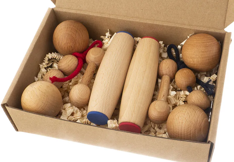 Dětská motorická sada 4x2 PLUS modro-červená, koule 35mm, Prstočinka 80mm