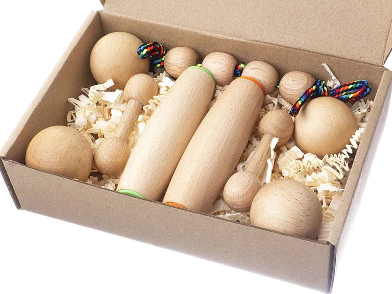 Dětská motorická sada 4x2 PLUS zeleno-oranžová, koule 35mm, Prstočinka 80mm