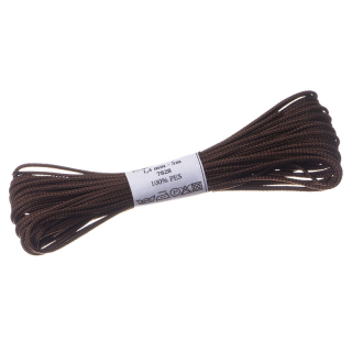 Proplétaná šňůrka 1,4mm tmavě hnědá 7828